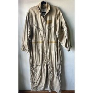 Cockpit USA 8415 Beige Cotton Military Coverall Jumpsuit Unisex Uniform Workwear